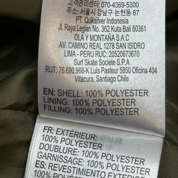 Roxy Army Green Rock Peak Hooded Puffer Jacket Winter Coat Womens Size Medium M - Picture 6 of 12